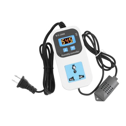 Humidity Controller, Digital Humidity Controller Reptile Mushroom Greenhouse Thermostat Humidifier Dehumidification Switch Socket for Grow Tent Home Brewing Reptile Planting Humidifier (US Plug)