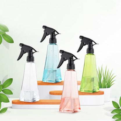 Spray Bottles (2-Pack, 12 Oz.) Mist/Stream, Plastic Water Spray Bottle for Hair, Plants, Cleaning, Cooking, BBQ, Pet - Empty Spray Bottles - Leak Proof - BPA-Free - Multicolor - color: Blue + Green