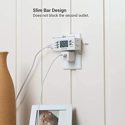 DEWENWILS 8-Outlet Power Strip with Timer+DEWENWILS 24 Hour Outlet Timer