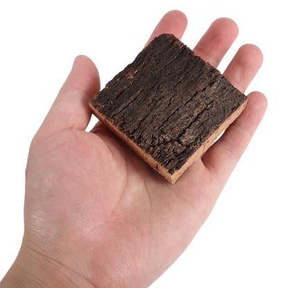 4pcs Cork Terrarium Background: Terrarium Bark Background Cork - Natural Bark Backdrop - Reptile Climbing Wall Accessories 2.36x2.36 - size: 6.00X6.00X2.00CM