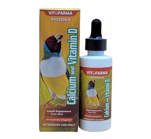 Nutritional Calcium Supplement for Birds + Vitamin D3 - Bird Health Liquid Supplement 60 ml