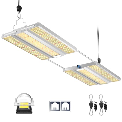 VIPARSPECTRA XS3000 Pro Grow Light, 300W LED Grow Lights for Indoor Plants Full Spectrum with New-Gen Lens, Dimmable Dimming Daisy Chain Plant Lights for Seed Starting Veg Flower 4x2 4x3 Grow Tent - size: 300W with lens