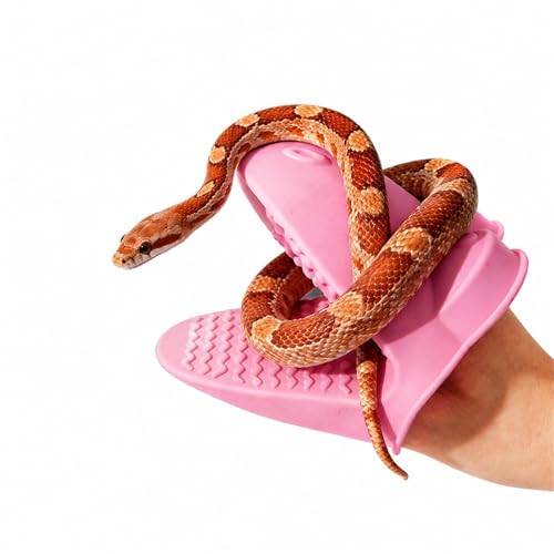 Silicone Pet Grip Gloves, Anti-Scratch Anti-Bite Hand Cover, Food-Grade Non-Toxic, Non-Slip Design, Random Color for Reptiles, Snakes, Small Aggressive Pets