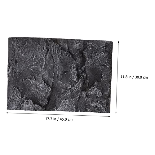 Baluue 3D Rock Terrarium Background, 12" x 18" PU Material Reptile Tank Background Decor for Lizard Bearded Dragon Gecko Spider Chameleon Rock Terrarium Panel