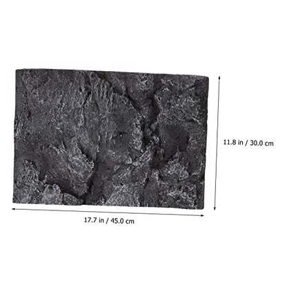 Baluue 3D Rock Terrarium Background, 12" x 18" PU Material Reptile Tank Background Decor for Lizard Bearded Dragon Gecko Spider Chameleon Rock Terrarium Panel
