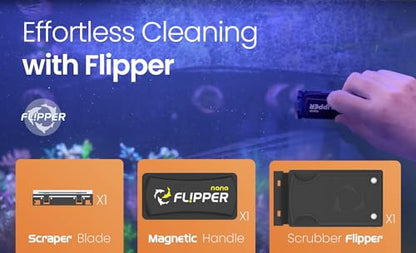 - Flipper Nano Aquarium Algae Cleaner For Glass Tanks Only Upto 1/4-Inch … - size: 1 count (Pack of 1)