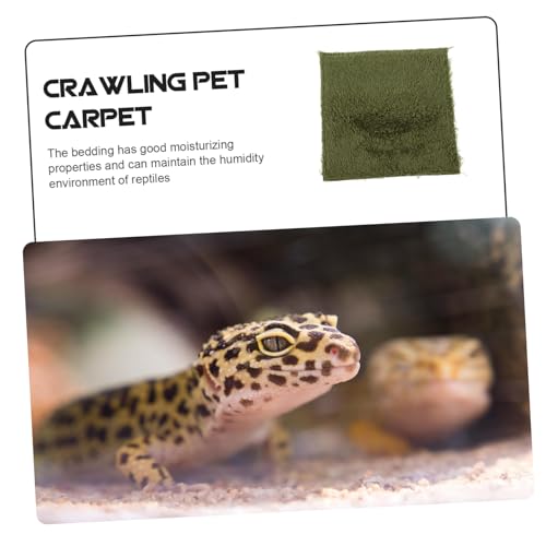 Mipcase Reptile Carpet Liner Mat for Snakes Lizards Turtles Breathable Washable Bedding for Terrarium for Pet Comfort Moisture Retaining Faux Grass Mat