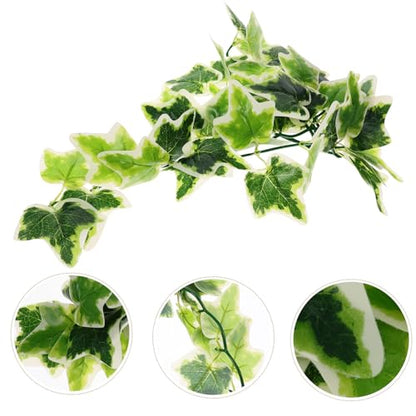 Cabilock Artificial Reptile Plants Hanging Ornament with Suction Cup, Lifelike Fake Plant Pendant for Amphibious Habitat Decoration in Terrariums and Reptile Enclosures