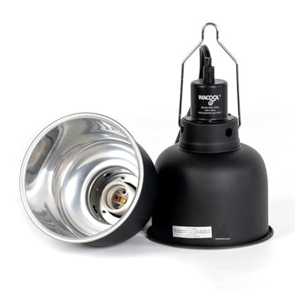 WACOOL TERRA Reptile Light Fixture 2 Pack, 5.5 in Deep Dome Reptile Heat Lamp Fixture, Optical Reflection Terrarium Light Fixture for Reptile UVB UVA Heat Basking Bulbs - style: 5.5 inch-2pack