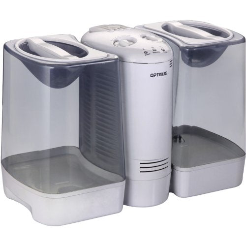 Optimus U-32030 3.5 Gallon Warm Mist Humidifier with Wicking Vapor System,White/Clear