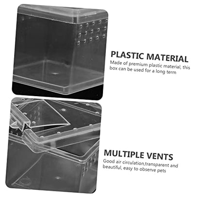 Transparent Reptile Feeding Terrarium Case Durable Breeding Box for Snakes Spiders Lizards and Crabs Spacious Observation Habitat for Pet Display and Care