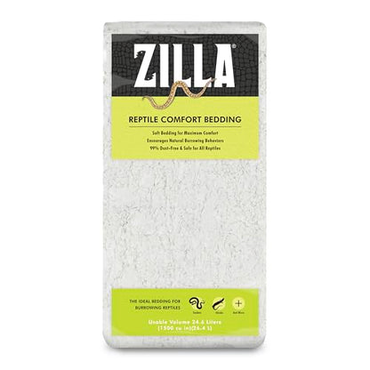 Zilla Reptile Comfort Bedding, Burrowing Reptile Paper Bedding for Skinks and Snakes, 24.6 Liters
