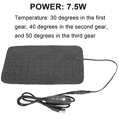 Reptile Heat Mat with Thermostat, Adjustable Under Tank Heater for 30-40 Gallon Reptile Tank, Terrarium Heating Pad for Turtles, Snakes, Lizards, Leopard Geckos, Crab - size: L