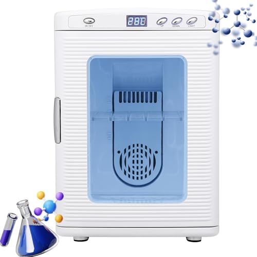 Reptile Egg Incubator, 25L Portable Science Laboratory Incubator, Cooling and Heating 10°C-60°,Reptile Incubator with Handle, Digital Incubator for Small Reptiles,White - color: white