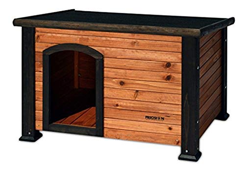 Precision Pet Products Extreme Outback Log Cabin Dog House, Small - color: Walnut/Dark Brown, size: Small, style: Extreme Outdoor Log Cabin