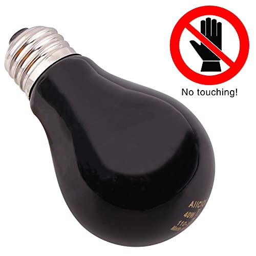 Reptile Heat Lamp - 40 Watt Reptile Night Heat Bulb Terrarium Moon-Like Light Bulb for Bearded Dragon Gecko Snake Turtle and Lizard - size: 40 W