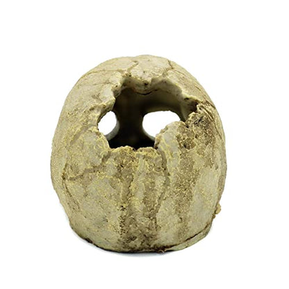 JIHAQUA Aquarium Resin Skull, Reptile Tank Accessories Ornament Basking Snake Hide Decor Habitat