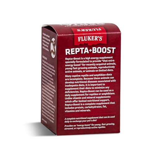 Fluker's Repta Boost, Insectivore and Carnivore High AMP Boost Reptile Supplement, 50gm