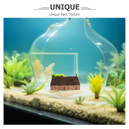 4pcs Cork Terrarium Background: Terrarium Bark Background Cork - Natural Bark Backdrop - Reptile Climbing Wall Accessories 3.94x2.56 - size: 10.00X6.50X2.00CM