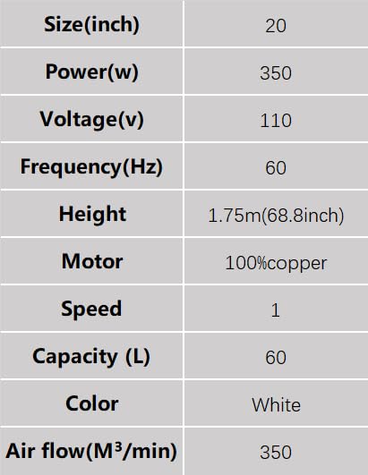 High Power Misting Fan – All Metal 20 inch 350W with 1200 Sq Ft Cooling & 16 Gal Tank (White 550W/20 inches)