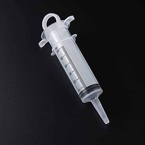 60ML Baby Bird Parrot Feeding Tubes, Liquid Medicine Feeder Push-Tube Pet Cat Dog Feeder with 2 Pcs Stainless Steel Metal Feeding Spoon - size: 60ML