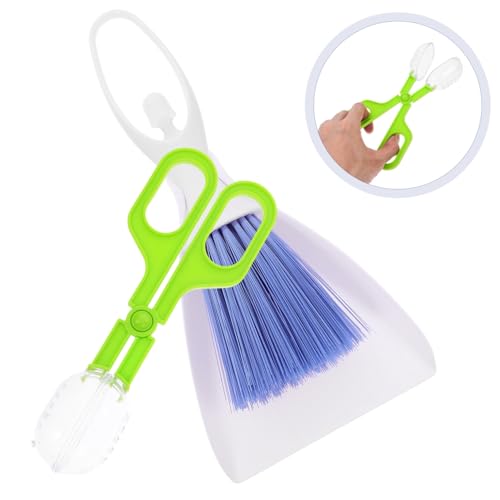 Kisangel 3pcs Broom Dustpan Set Reptile Supplies Litter Scoop Handheld Broom for Pet Waste Cleaning