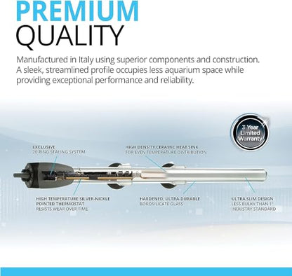 Fluval M 100-Watt Submersible Aquarium Heater – Compact, High-Performance, Reliable Heating For Fresh & Saltwater Tanks - size: M100