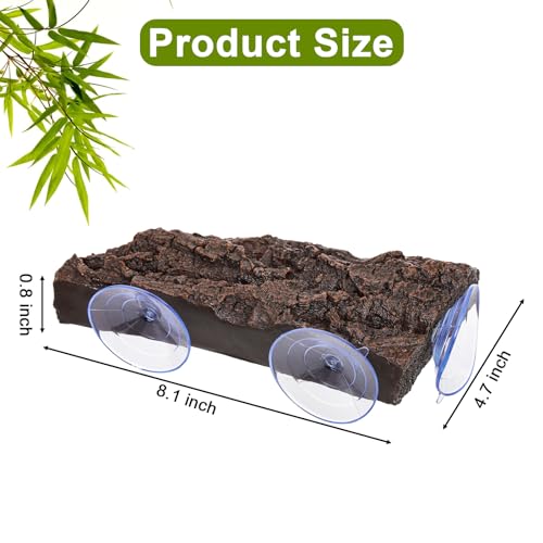 ZENFUN Turtle Basking Platform, Fish Tank Aquarium Tortoise Climbing Platform with 3 Suction Cups, Baby Tortoise Resting Terrace, Climbing Ramp Shale Reptiles Dock for Terrapins, Frogs