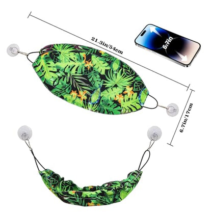 Gecko Tank Accessories, Reptile Hammock with Elastic Rope and Suction Cups, Terrarium Accessories for Crested Gecko, Leopard Gecko, Little Snake