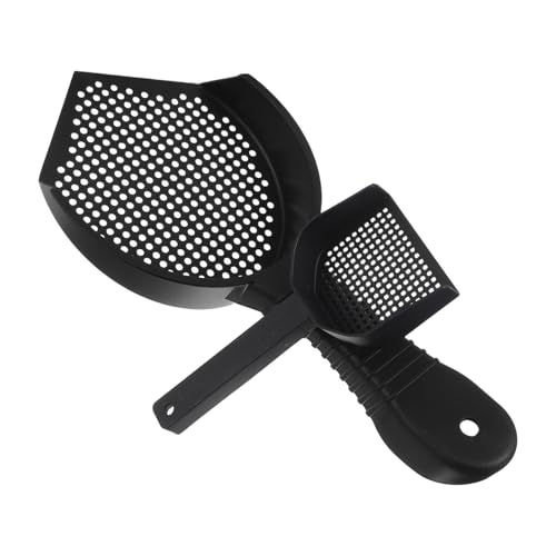2pcs Cat Litter Scoop Set Plastic Scooper for Litter Box and Reptile Sand Sifting Sturdy Small and Large Size for Pet Waste Cleaning