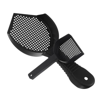 2pcs Cat Litter Scoop Set Plastic Scooper for Litter Box and Reptile Sand Sifting Sturdy Small and Large Size for Pet Waste Cleaning