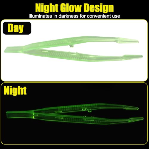 2PCS Reptile Feeding Tongs, 7.1" Aquarium Straight Curved Tweezers Terrarium Feeder Tool with Rubber Tip for Aquatic Plants Lizards Spider