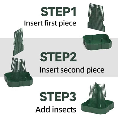 Chameleon Feeder Bearded Dragon Feeder for Mounted Insect with Rope and Tweezers, Tank and Aquarium Accessories for Lizard, Bearded Dragon, Gecko, Frog（Medium） - size: Medium