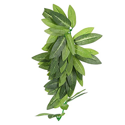 Artificial Reptile Plants Lifelike Plastic Plant Hanging Leaves Decoration with Suction Cup for Reptile Terrarium Fish Tank (T-044 30CM) - size: T-044 30CM