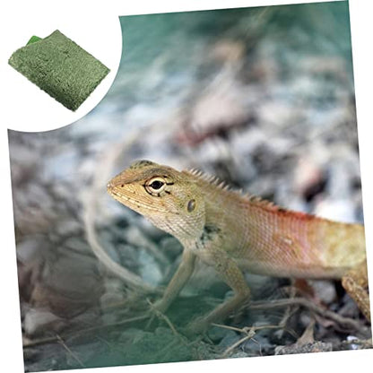 2pcs Reptile Carpet Substrate Liner Natural Simulation Moss Terrarium Mat for Turtles Snakes Lizards Comfortable Habitat Cushion for Reptiles Easy to Clean