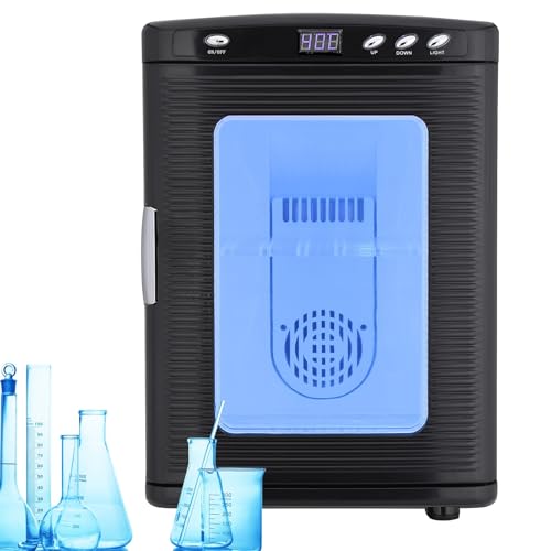 Reptile Egg Incubator, 25L Portable Science Laboratory Incubator, Cooling and Heating 10°C-60°,Reptile Incubator with Handle, Digital Incubator for Small Reptiles,Black - color: Black