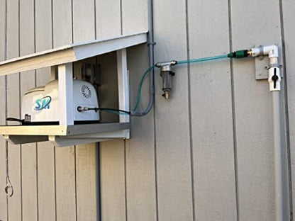 App Controlled High Pressure Misting Mister System Kit 1000 PSI Stainless Steel Tubing DIY Patio Greenhouse (100' w/ 50-008" Nozzles for Most Hot Climates, Stainless Steel) - style: 100' w/ 50- 008" Nozzles For Very Hot Dry Climates