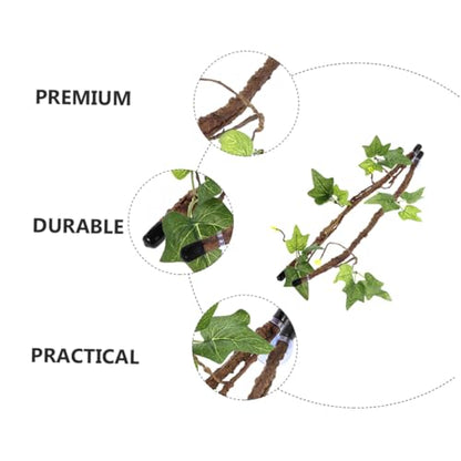 jojofuny 2Pcs Reptile Vines with Suction Cups Jungle Climber Branches for Snakes Lizards Geckos Terrarium Habitat Decoration and Exercise