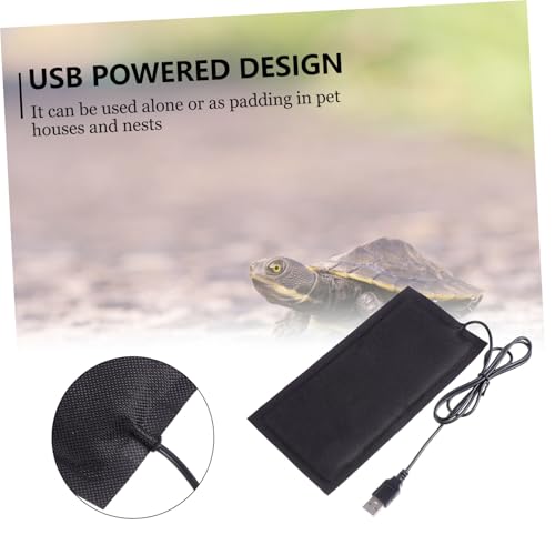COLLBATH USB Powered Reptile Heating Pad Small Terrarium Heat Mat for Snake Lizard Turtle Under Tank Warmer with Flame-Retardant Safe for Pets