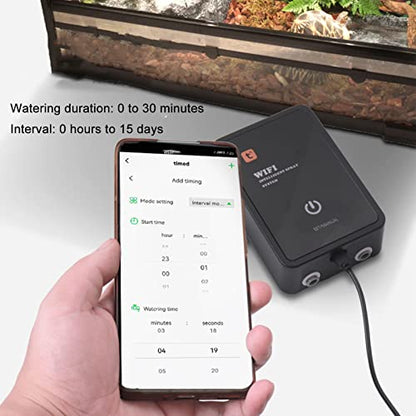 Reptile Humidifier with Smart App Control Featuring POM Acrylic Touch Panel and Durable Housing for Reptile Pet Owners