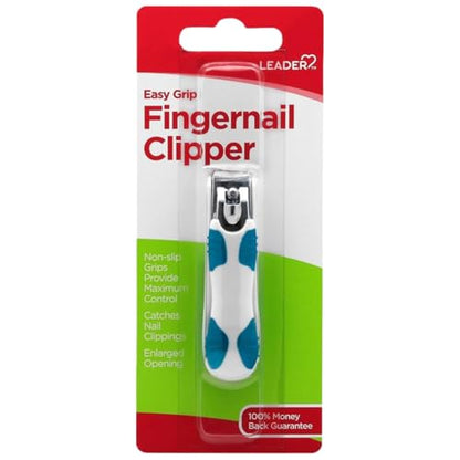 LEADER Finger Nail Clipper EZ-Grip (1 Pack) - style: Fingernail Clipper