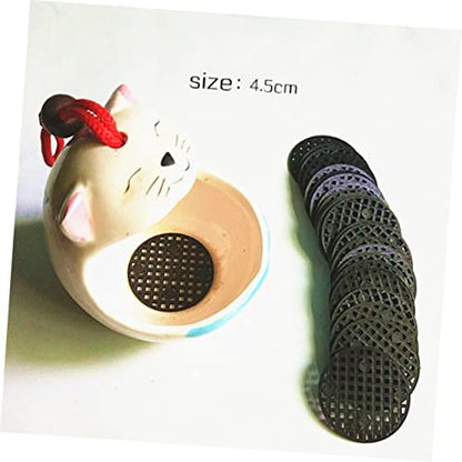 100pcs Flower Pot Hold Mesh Pad Plastic Drainage Covers for Planters Flower Pot Grid Mat Prevent Soil Loss and Leak Reusable and Breathable