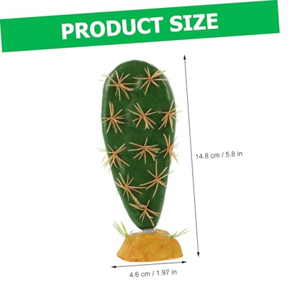 Happyyami Artificial Reptile Plant Decoration for Terrarium Habitat Resin Cactus Hideout for Lizard Tank Safe Non-Fading Plastic Reptile Terrarium Decor for Amphibians and Aquarium