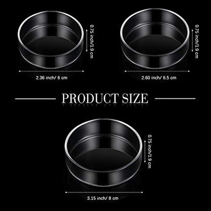 Patelai 3 Pieces Aquarium Shrimp Feeding Dish Clear Glass Fish Tank Feeding Bowl Food Bowl Freshwater Tray Feeder, 60mm, 65mm, 80mm