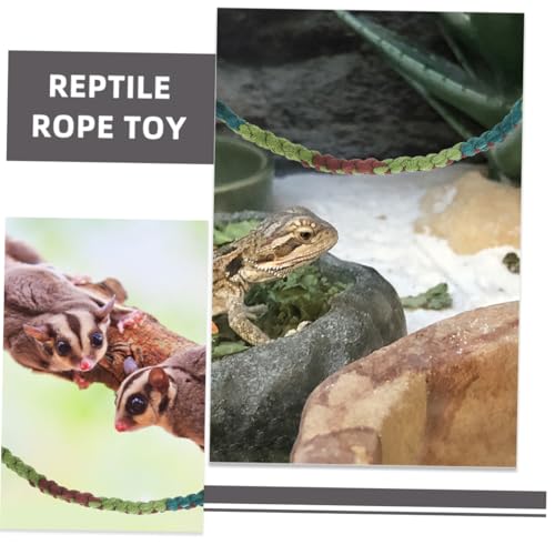 COLLBATH 4pcs Crab Climbing Rope Toy Decorative Reptile Vine for Terrarium Interactive Climber Natural Cotton Rope for Crab Tanks and Aquariums