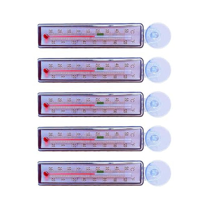 5 Pieces Aquarium Thermometer Tank Thermometer for Freshwater and Saltwater Large Range Accurate Submersible Thermometer Rectangle
