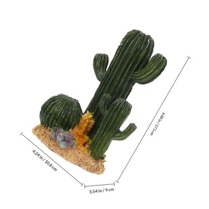 LIOOBO Desert Terrarium Decor Artificial Resin Cactus Succulent Plant Reptile Habitat Decoration for Tortoise and Lizard Enclosure