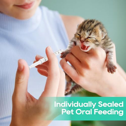 JOLLY PARTY 100 Pack 3ml Syringes with Caps, Mini 3cc Syringe Needleless, Small Oral Syringe with Tip Cap Individually Wrapped for Scientific Labs, Liquid Measuring, Pet Feeding, Oil & Glue Dispenser - style: 3ml