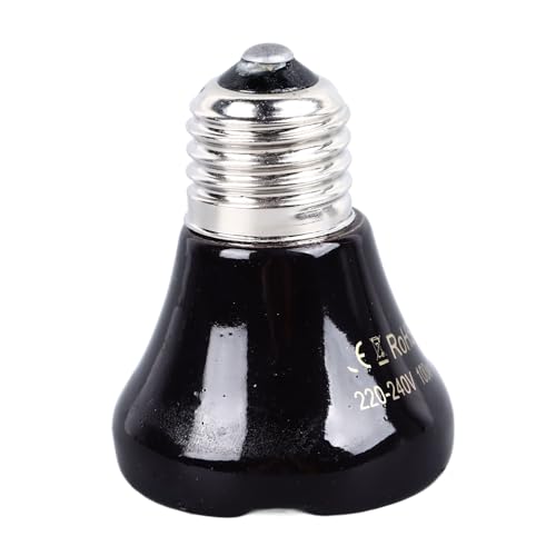 Infrared Ceramic Heat Lamp, Heat Emitting Ceramic Heat Lamp for Reptiles No Light Emitting Heat Lamps for Chicken Cat Parrots (100W) - size: 100W