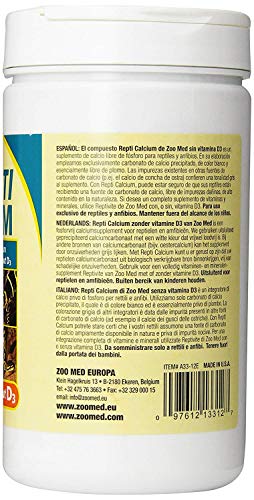 Zoo Med Reptile Calcium without Vitamin D3, 12-Ounce - size: 12-Ounce